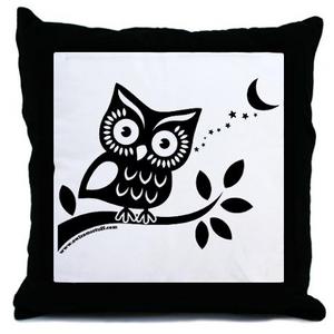 Cute Owl Throw Pillow