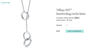 Tiffany 1837™ Y-Kette mit verschlungenen Ringen