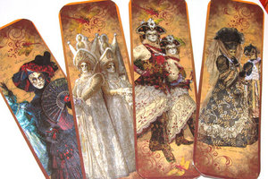 Magnificent Masquerade In Venice Bookmarks Set of 8