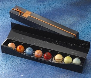 шоколадный конфеты в виде планет