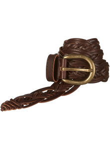 Brown Slim Weave Belt