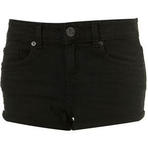 &#9679; Black Denim Shorts