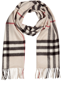 Classic Burberry Trench Giant Check Fringed Scarf