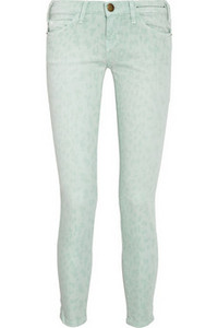 CURRENT/ELLIOTT The Stiletto low-rise leopard-print skinny jeans