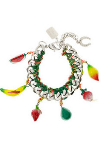 Venessa Arizaga    Fruit Cake silver-plated charm bracelet