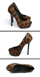 Leopard high hills shoes