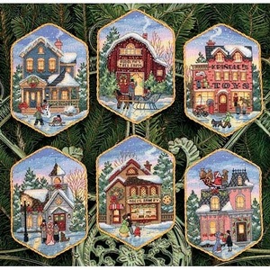 Dimensions 8785 Christmas Village Ornaments