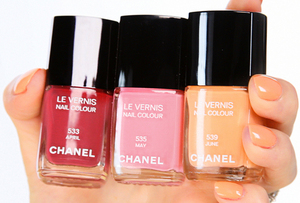 Лаки Chanel  Le Vernis April,  May, June