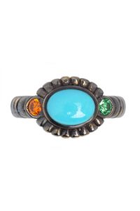 Queensbee Lizzy ring with turquoise