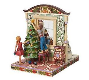 Do You See What I See?-Two-Sided Window Scene Santa Figurine