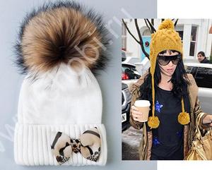 забавных шапок с помпонами