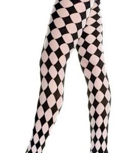 Black & White 80's Checkered Tights