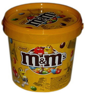 party bucket m&m's