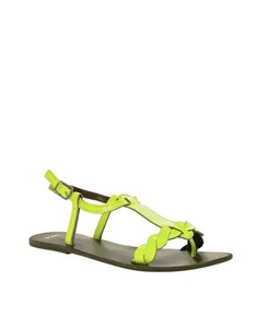 ASOS FOUND Fluro Leather Sandal