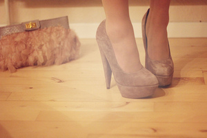 Beige heels