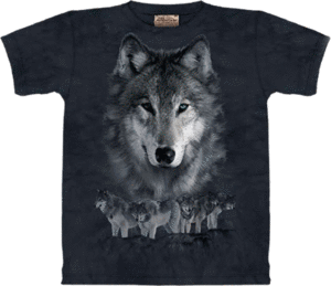 футболка с изображением волка