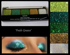 Тени  NYX "Fresh Greens"