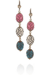 ISABEL MARANT On The Road brass and painted palm seed earrings