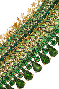 VENESSA ARIZAGA Emerald Sea 18-karat gold-plated crystal bracelet
