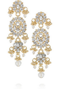 ISHARYA Maharani Bling 18-karat gold-plated drop earrings