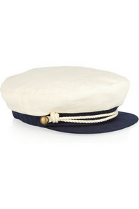 EUGENIA KIM Marine linen flat cap