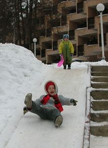 катание на горке