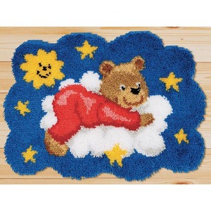 Latch Hook Rug - Bear On A Cloud