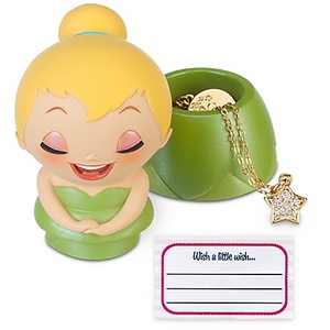 Kidada for Disney Store Wish-a-Little Tinker Bell Figure with Charm Necklace