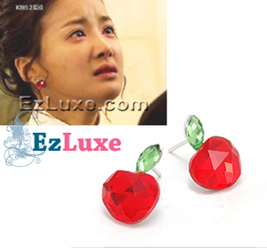 Korean drama BOYS OVER FLOWERS Crystal Apple Earrings
