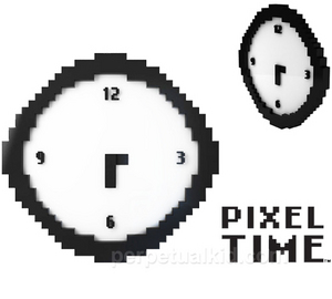 PIXEL TIME WALL CLOCK