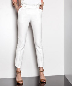 Trousers with ankle detail