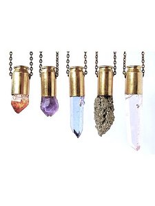 crystal bullet necklace