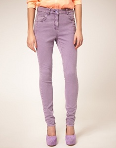 ASOS High Waisted Skinny Jean in Lilac