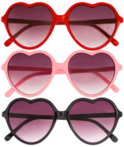 heart-shaped glasses