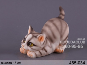 Фигурка играющей кошки 140мм