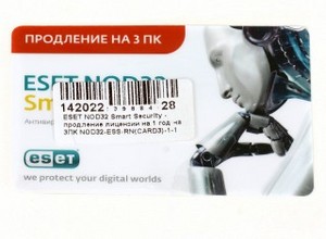 ПО Антивирус ESET NOD32 Smart Security (продление лицензии на 3 ПК, на 1 год) [NOD32-ESS-RN(CARD3)-1-1]