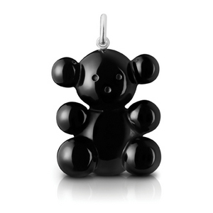 black bubble bear pendant