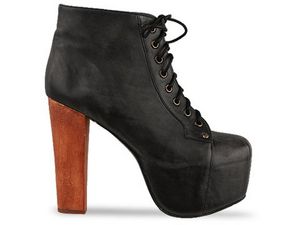 Women's Round Toe Platform Lace Up Cuban Thick High Heels Ankle Boots Shoes