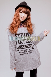 Fashion Round Neck Ladies Womens ECU4 Casual Sweaters Grey Color Letter Pattern