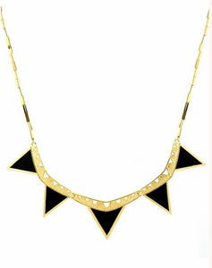 House of Harlow 1960 Triangle Armor Five Station Necklace