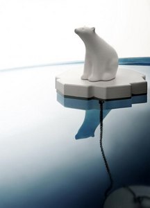 пробка для ванной "белый мишка"