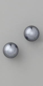 Hematite Pearl Post Earrings Style