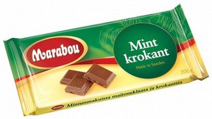Мятная шоколадка Marabou