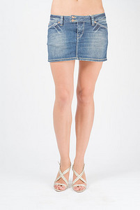 короткая джинсовая юбка