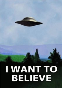 плакат "I want to believe"