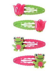 Frog Tulip Snap Clip Four-Pack