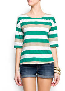 Tricolour stripes t-shirt MNG