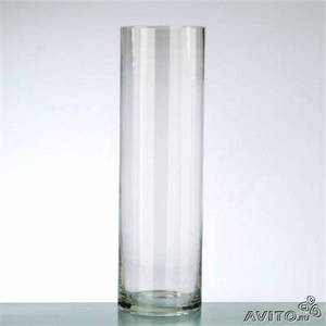 большая напольная стеклянная ваза