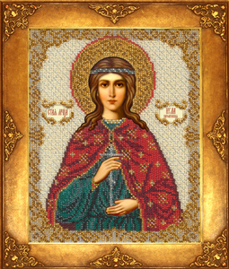 Бисерная икона "Святая Юлия"