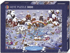 Puzzle,  Heye, 3000 элементов, "Зимние развлечения" (29567)